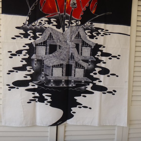 Wall Art Batik Painting Cloth Wall Tapestry NEW - Picture 4 of 4